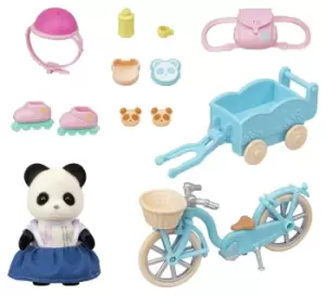 Image of Sylvanian Families Cycle and Skate Playset -Panda Girl