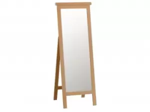 Image of Kenmore Waverley Oak Wooden Cheval Mirror Assembled