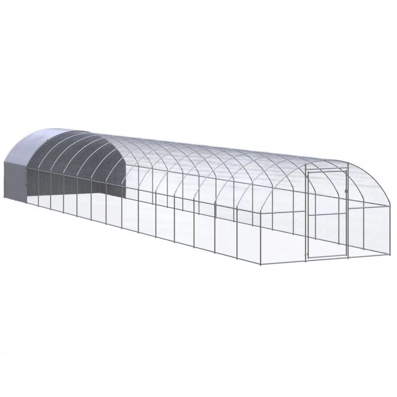 Image of VIDAXL Outdoor Chicken Coop 3x16x2 m Galvanised Steel Vidaxl 8720286845011