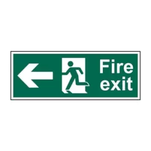 Image of Fire Exit (Man Arrow Left) - Sav (300 x 100mm)