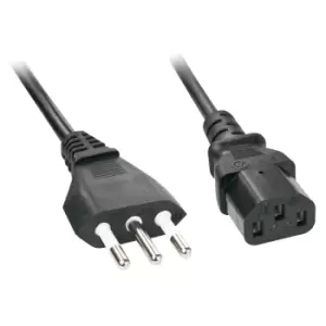 Image of Lindy 30413 power cable Black 2m CEI 23-16 C13 coupler