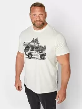 Image of BadRhino Badrhino Adventure Jeep Marshmallow T-Shirt, White, Size 5-6Xl, Men