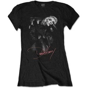 Image of Debbie Harry - Leather Girl Womens Medium T-Shirt - Black