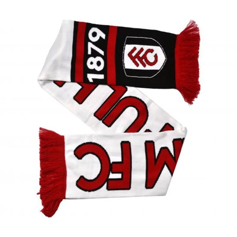 Image of Fulham FC Mens Nero Scarf in Off-White Off-White Male One Size