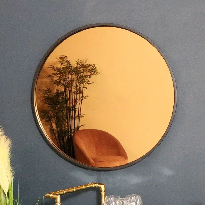 Image of Melody Maison Round Smoked Copper Wall Mirror 80cm X 80cm Copper
