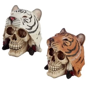 Image of Tiger Headdress Skull Ornament