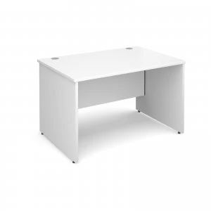 Image of Maestro 25 PL Straight Desk 1200mm x 800mm - White Panel Leg Design