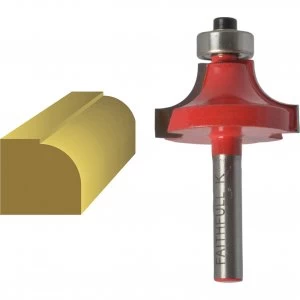 Image of Faithfull Bearing Guided Rounding Over Ovolo Router Cutter 15.8mm 9.5mm 1/4"