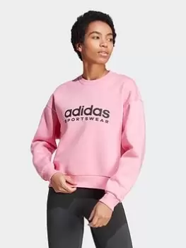 Image of adidas All Szn Printed Crew - Pink, Size XS, Women