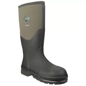 Image of Muck Boots Unisex Chore Classic Hi Steel Safety Wellington Boots (4 UK) (Moss)
