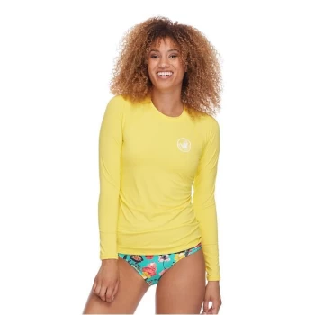 Image of Body Glove Long Sleeve Rash Vest - Yellow