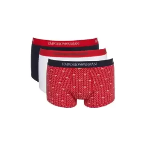 Image of Emporio Armani AOP 3 Pack Trunks - White