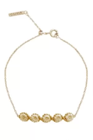 Image of Ladies Olivia Burton Gold Plated Flower Show Rope Chain Bracelet OBJ16FSB10