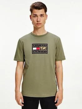 Image of Tommy Hilfiger Icon Earth Badge T-Shirt - Rocky Mountain, Rocky Mountain Size M Men