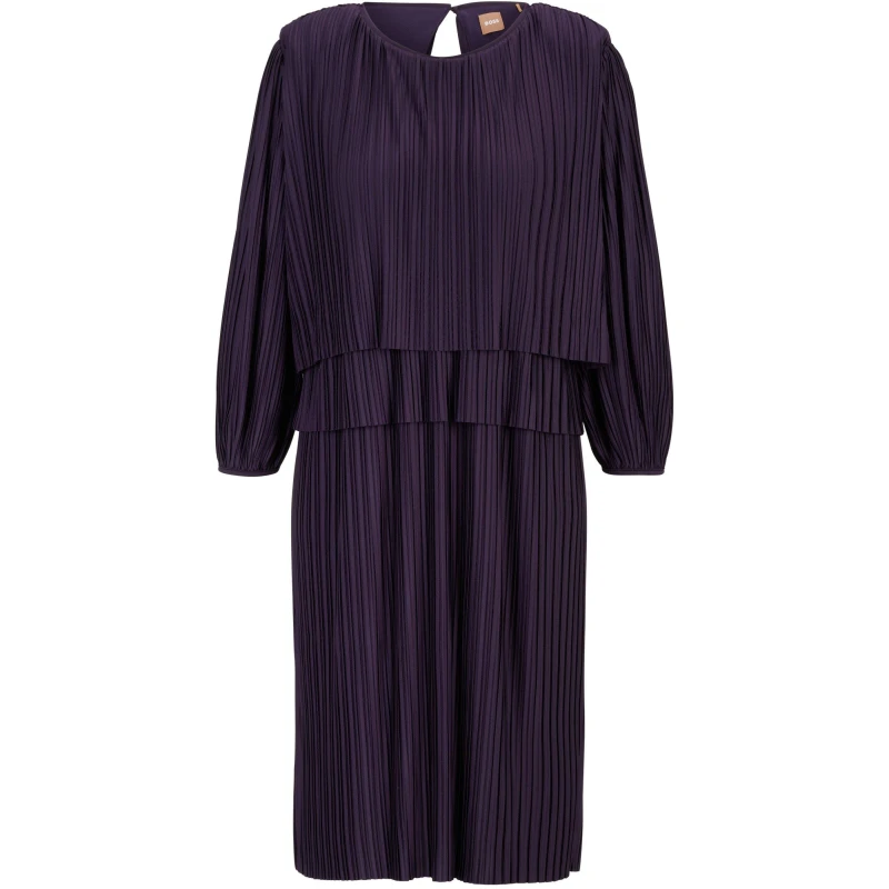 Image of Boss Womens Emanis Smock Dress Dark Purple female 8 (S)