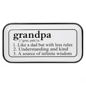Image of Vintage Enamel Plaque Oblong Grandpa