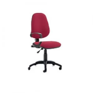 Image of Task Office Chair Eclipse I Lever Wine fabric With Loop Arms