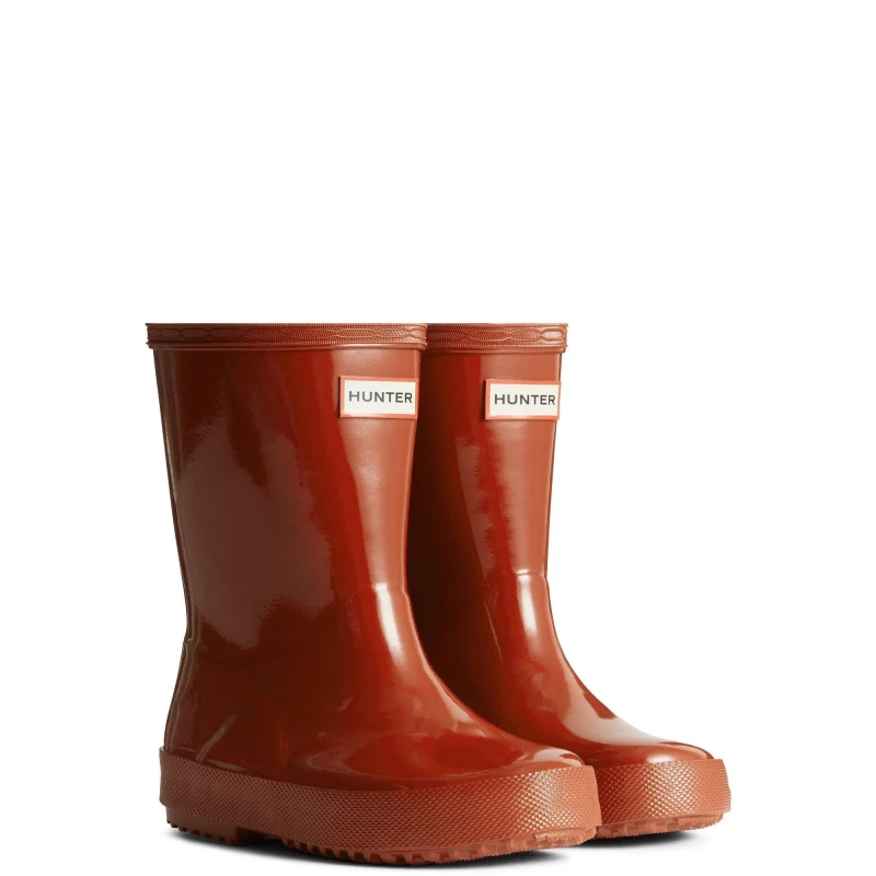 Image of Hunter Kids First (Gloss) Wellington Red female 4 (21)