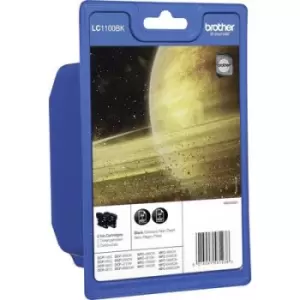 Image of Brother Ink LC-1100BK Original Pack of 2 Black LC1100BKBP2DR