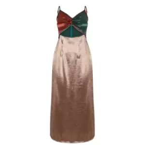 Image of Never Fully Dressed Spliced Tia Dress - Brown