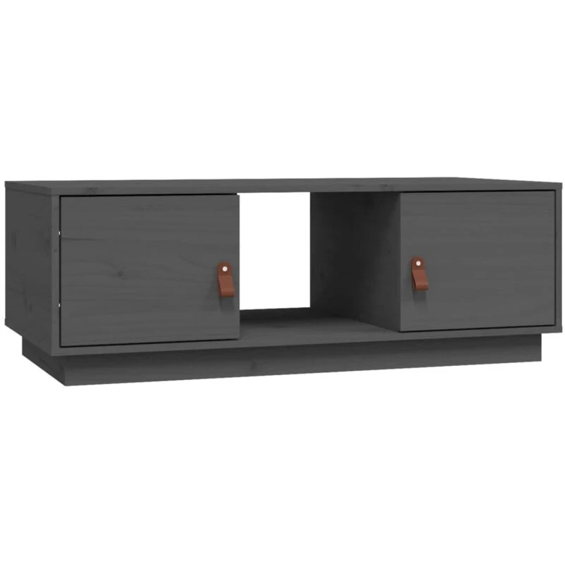 Image of Vidaxl Coffee Table Grey 100X50X35cm Solid Wood Pine, Grey 818267