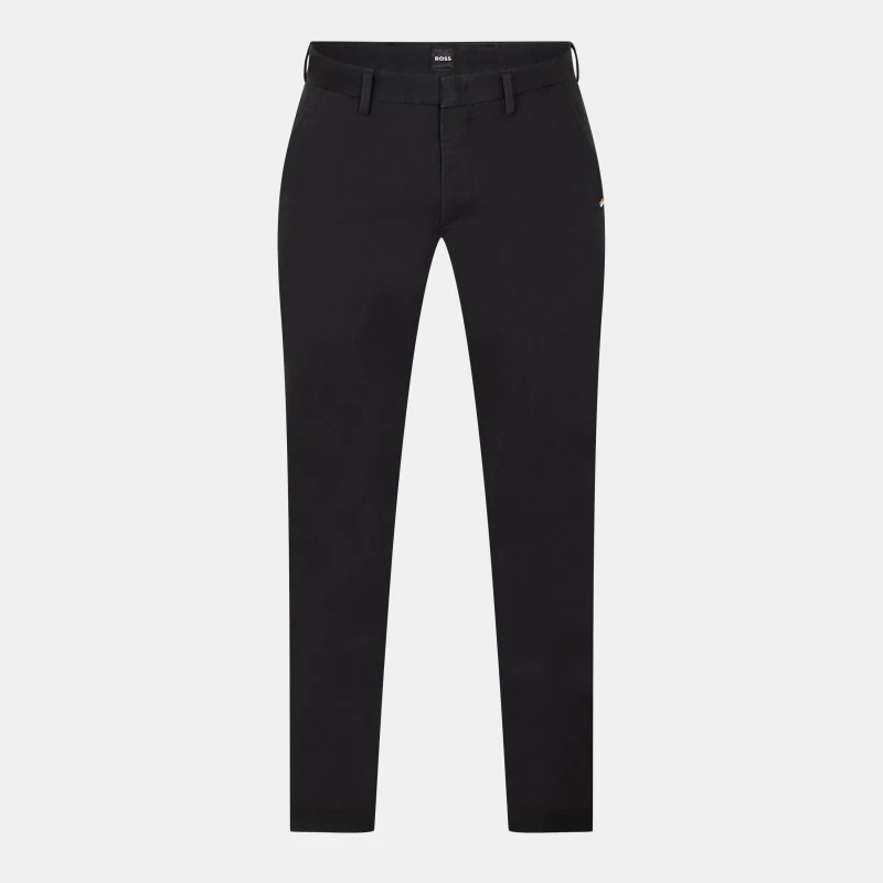 Image of Boss Mens Kaito1 Black Mid Rise Zip Fly Slim Fit Trousers Black male 36 (46)