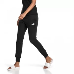 Image of PUMA Essentials Fleece Womens Pants, Cotton Black, size Small, Clothing