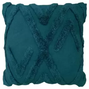 Image of Kamjo Geometric Tufted Cushion Navy