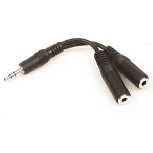 Image of Sandberg 3.5mm Jack Splitter Cable, 2 x Audio Out, 5 Year Warranty