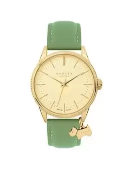 Image of Radley Lewis Lane Ladies Coin Edge Bezel Green Fig Watch