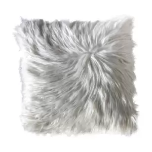 Image of Gallery Interiors Mongolian Faux Cushion in Cream