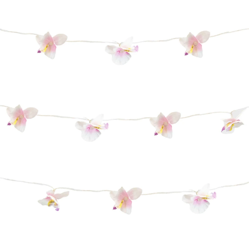 Image of Streetwize 2m Solar Orchid Flower LED String Lights 12 Piece Pink unisex Single
