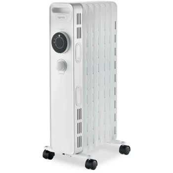 Image of Oil Filled Radiator, 1.5kW/1500W, Overheat Protection, White - IG2615 - Igenix
