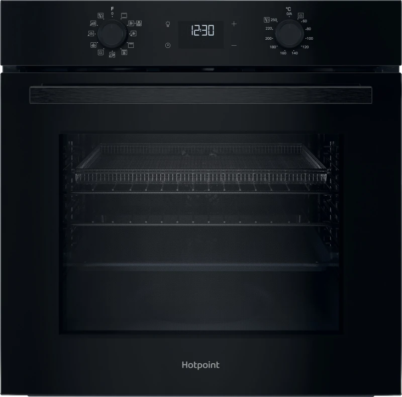 Image of Hotpoint Class 2 HO 458HF B UK Built In Electric Single Oven - Black - A Rated