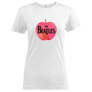 Image of The Beatles - Apple Logo Womens Medium T-Shirt - White