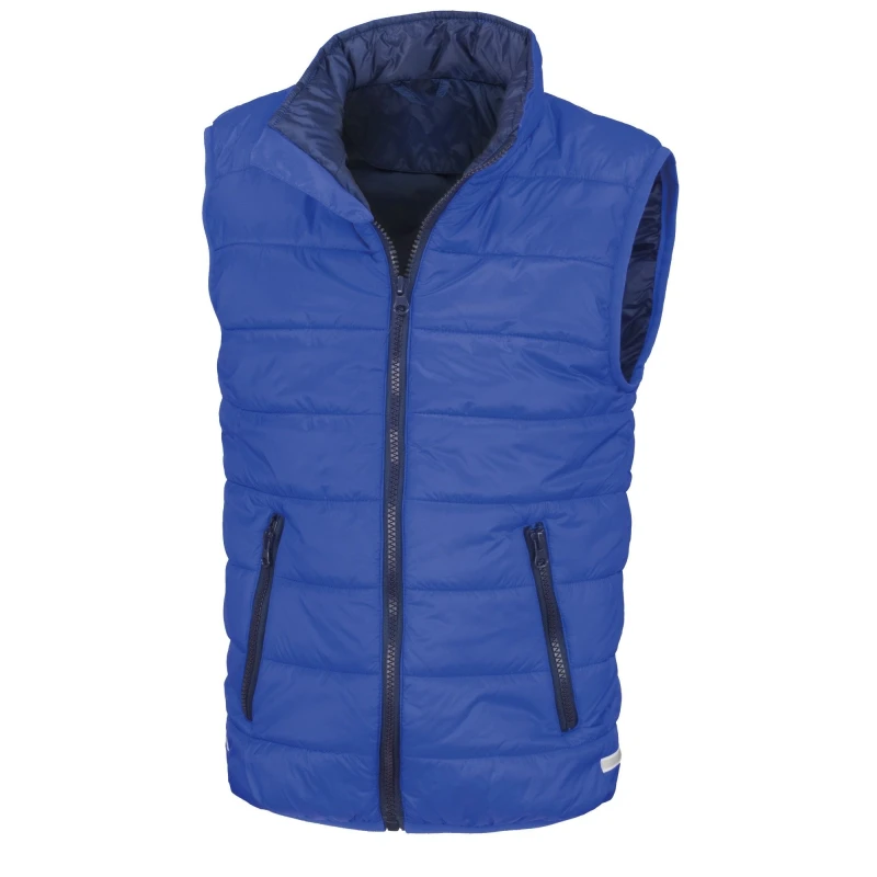 Image of Result Core Sleeveless Zip Up Bodywarmer in Mid Navy Size: XS Mid Navy Unisex XS