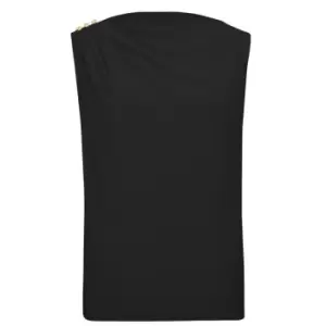 Image of Biba Drape Jersey Top - Black