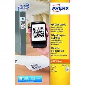 Image of Avery QR Code Labels Square 45X45mm 45700AV