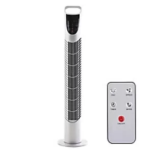 Image of HOMCOM Tower Fan 824-012V70SR 70° 40W Silver 785 mm