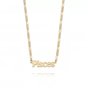 Image of Pisces Zodiac 18ct Gold Plated Necklace ZN12_GP
