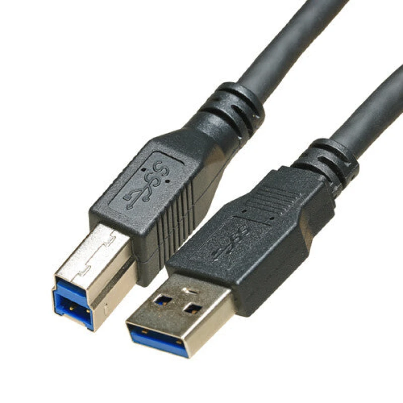 Image of Cablenet Cablenet 1m USB 3.0 Type A Male - USB 3.0 Type B Male Black Cable 40-3005BLK