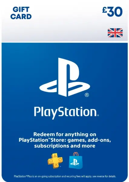 Image of Sony PlayStation Store £30 PSN Top Up Gift Card