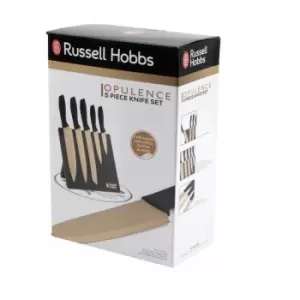 Image of Russell Hobbs 5 Piece Knife Block - Black