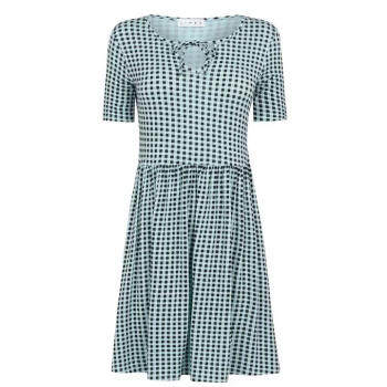 Image of Linea Linea Gingham Smock Dress Ladies - Mint