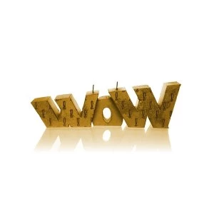 Image of Gold WOW Sign Candle