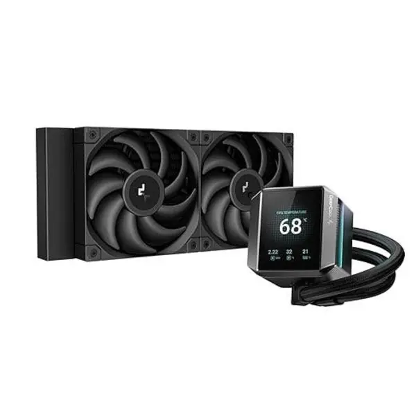 Image of DeepCool Mystique 240 2.8" LCD 240mm AIO Liquid CPU Cooler - Black - R-LX550-BKDSNC-G-1