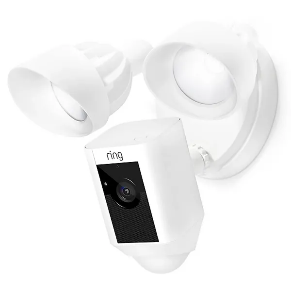 Image of Ring Floodlight Cam Network Surveillance Camera 8SF1P7 WEU0 Smart Home Security Camera in White