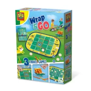 Image of SES Creative Wrap&Go travel games - Four in a row - Dots and boxes...