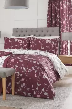 Image of Sweet Pea' Contrast Reverse Floral Print Duvet Cover Set