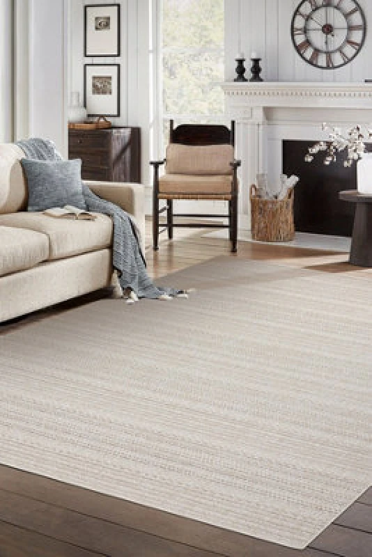 Image of RugsX Carpet Jersey 19233 Cream - Lines, Structural, Loop Boho 60X100 Cm
